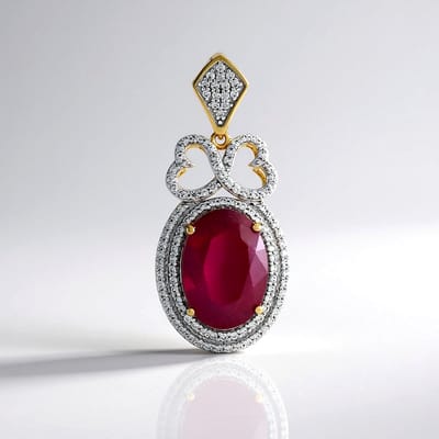 Cavill - Zilveren Hanger met 5,85 ct Roze Ovale Saffier - 925 Sterling Zilver Verguld - 118 Cambodjaanse Zirkonia’s - Elegante Exclusieve Sieraden