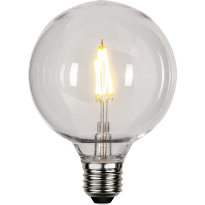 Prikkabel - G95 bol - E27 - 1W - Extra Warm Wit - 2700K - Filament - Helder