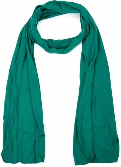 Bijoutheek Sjaal (Fashion) Effen Dun 35 CM x 200 CM Donker Groen