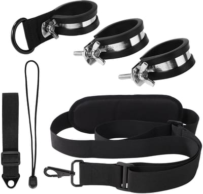 Dailygoods - Lange Trimmerriem met Roestvrijstalen Klemmen voor Tuingereedschap