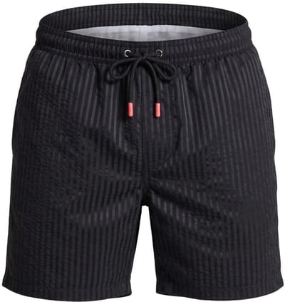 Zwemshort Paros Seersucker - Zwart - Maat 3XL - Zwemshort Heren Zwart - Swimwearclub