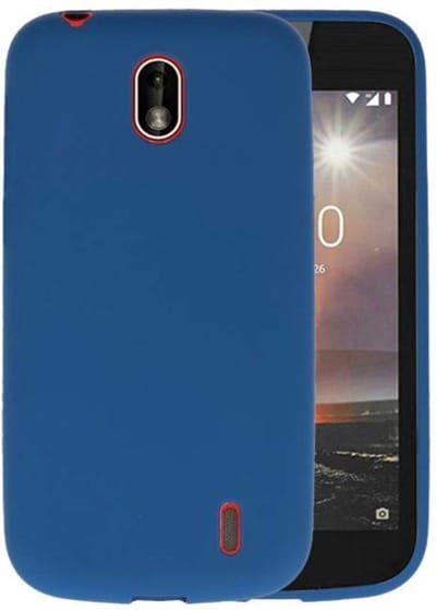 Bestcases Color Telefoonhoesje - Backcover Hoesje - Siliconen Case Back Cover voor Nokia 1 - Navy
