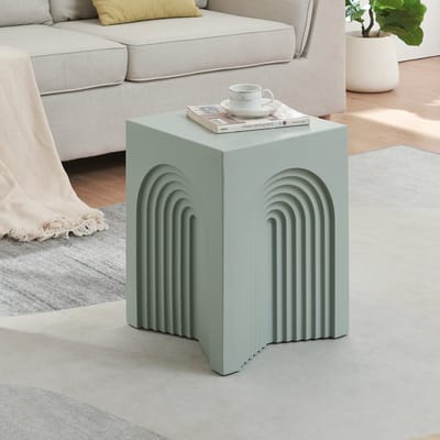 Bijzettafel Elverumn mdf 45x35x35 cm groen mat [en.casa]