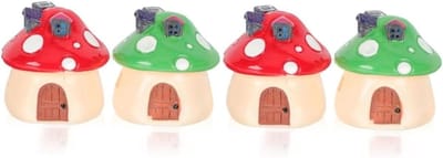 Paddestoel Decoratie - Mini Beeldjes - Tuin Aankleden - Vrolijke Kleuren - 4x4x4 cm - Assorti