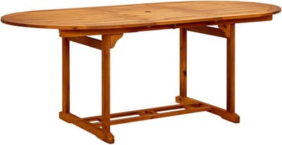 Eettafel Hout - Tuin Tafel - Buiten Eten - Uitschuifbaar - 200x100x75 cm - Bruin