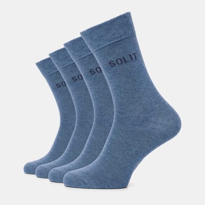 Dagelijkse Sokken - Biologisch Katoen - Dames sokken - Heren sokken - Naadloze Sokken - Blauwe sokken - Pak sokken - maat 35-38