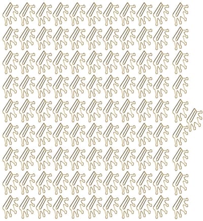 Dailygoods- Kroonpaperclips 100 stuks - Gouden Paperclips - Creatieve Bladwijzers - Notitieclips - Documentmarkering - Lichtgewicht Metaal