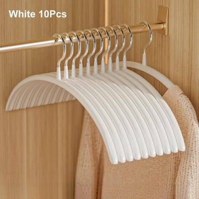 10 Antislip En Spoorloze Hangers Verdikte Semi-Cirkelvormige Metalen Hangers Ruimtebesparend Zonder Ruimte In Te Nemen