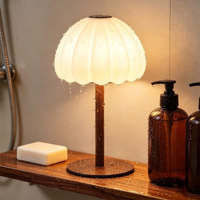 Waterdichte Dimbare Douchelamp met Draadloze Desk Lamp Functie, 4500 mAh Accu en Kleurverandering voor Badkamer en Slaapkamer