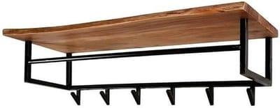 Kapstok Edge 6 Haken Boomstam Hoedenplank 100cm
