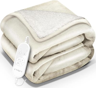Elektrische Deken 200x180cm met 9 Warmtestanden en Timer | Wasbare Overtrek voor Bed en Bank