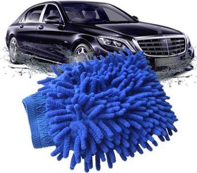 FSW-Products - 1 Stuk - Washandschoen Auto - Dubbelzijdig - Microvezel - 21x15cm - Auto - Auto Schoonmaken - Autohandschoen - Schoonmaakdoek - Poetsdoek - Droogdoek - Autowassen Handschoen - Schoonmaakmiddelen - Washand