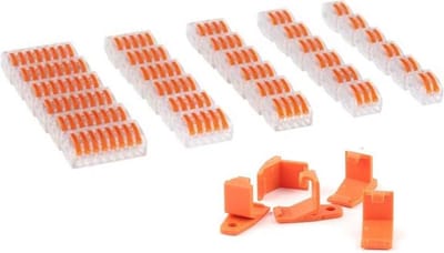 Lasklem set 60 delig - draad connector - met bevestiging klemmen