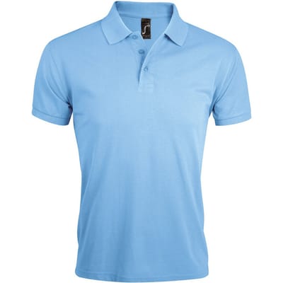 SOLS Heren Prime Pique Poloshirt met korte mouwen (Hemelsblauw)