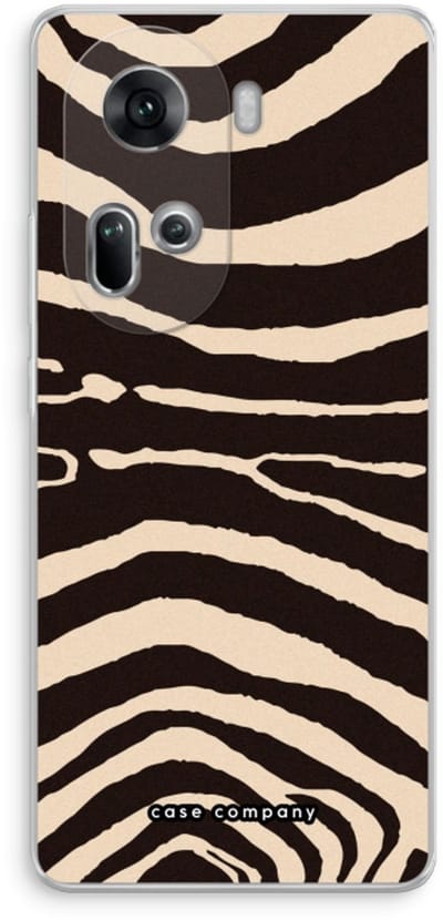Case Company® - Hoesje geschikt voor Oppo Reno 11 hoesje - Arizona Zebra - Soft Cover Telefoonhoesje - Bescherming aan alle Kanten en Schermrand