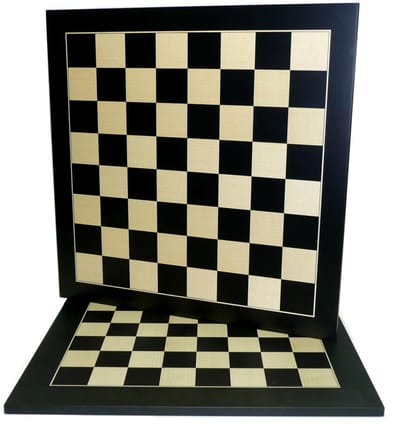 HOT Games Schaakbord Zwart/Ahorn ingelegd V.55mm.52cm.