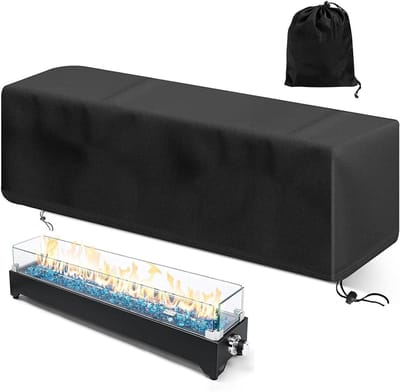 Vuurkorfhoes Rechthoekig - Buitenhaard Cover - Bescherming Buiten - Waterdicht Oxford Materiaal - 74 x 22 x 24 cm - Zwart