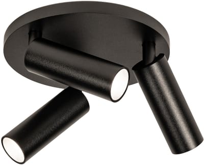 Lumidora Opbouwspot 75489 - FELICIA - 3 Lichts - GU10 - Zwart - Aluminium - Badkamerlamp - IP21 - ⌀ 20 cm