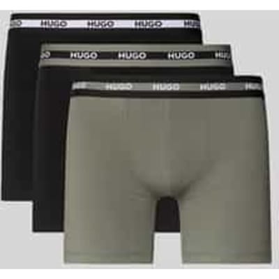 slim fit trunks van katoenmix in set van 3 model 'PLANET'