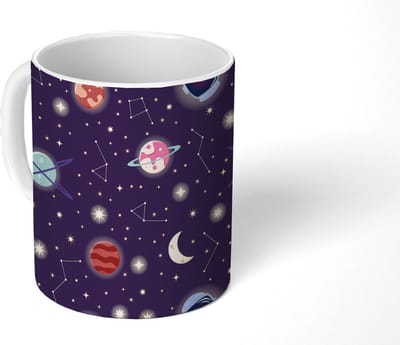 Mok - Koffiemok - Space - Zodiac - Sterren - Design - Heelal - Mokken - 350 ML - Beker - Koffiemokken - Theemok