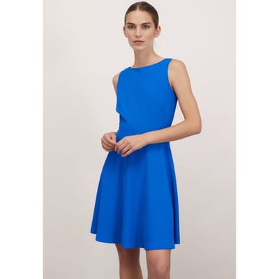 Motivi Crepe Fabric Mini Dress Bright Blue Maat: 36 | Mini Jurken Outlet | Dames | Blauw