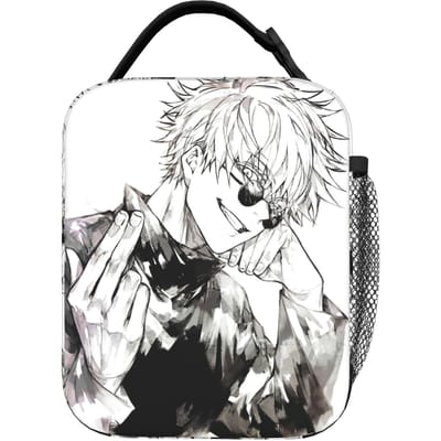 Sac à lunch isotherme Yuji Itadori Anime Sac isotherme Réutilisable, Contenant à lunch Jujutsu Kaisen Grand sac fourre-tout Boîte à lunch Pochette Bento One Size