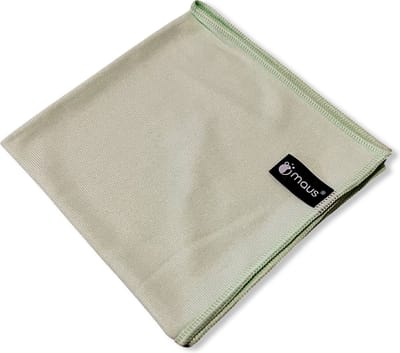 MAUS glas microvezeldoekjes groen 10 stuks - RVS doeken - 40x40cm