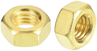 NTH products - Zeskantmoeren M8 - Messing Bevestigingsschroeven - 10 stuks - Voor Doe-het-zelfprojecten - Perfect voor Meubel Renovatie - Voor Timmerwer...