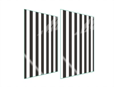 TMK ArtDeko - Snijplank van Gehard Glas - 35x52 cm - Strepen