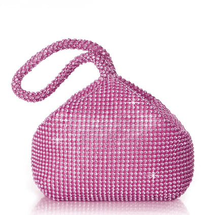 Dailygoody - Handtas voor dames - Jaren 20 stijl - Elegante clutch voor avondfeest - Perfecte maat - Strass versiering - Geschikt voor bruiloften en a...
