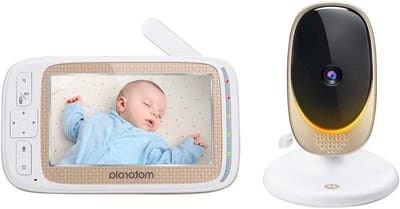 Wifi Babyfoon - Baby Monitor - Baby in de gaten houden - 5 inch kleurenscherm - N.v.t. - Wit