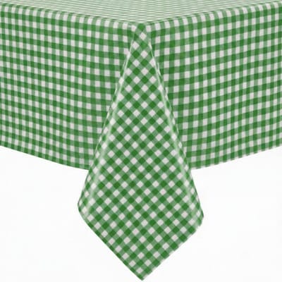 Protecttable - Tafelzeil Kleine Ruit Groen 140x50cm - Tafelkleed Afwasbaar - Kunststof