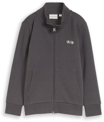 Tom Tailor - College sweatshirt met opstaande kraag - Maat 92/98 - dark urban grey