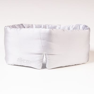 Silkora Premium Silk Deep Sleep Mask - Zijden Slaapmasker - 22 Momme 100% Moerbeizijde - Oogmasker Slaap voor Mannen & Vrouwen - Zilvergrijs