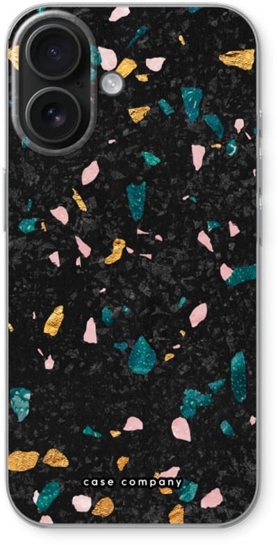 Case Company® - Hoesje geschikt voor iPhone 16 hoesje - Terrazzo N°10 - Soft Cover Telefoonhoesje - Bescherming aan alle Kanten en Schermrand