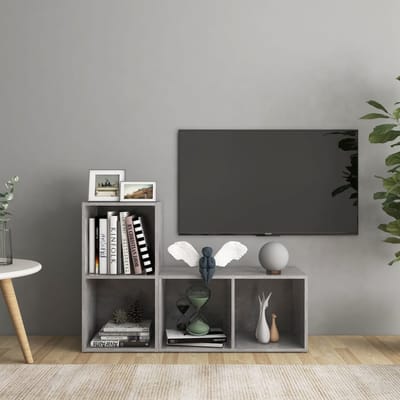 vidaXL - Tv-meubelen - 2 - st - 72x35x36,5 - cm - bewerkt - hout - betongrijs