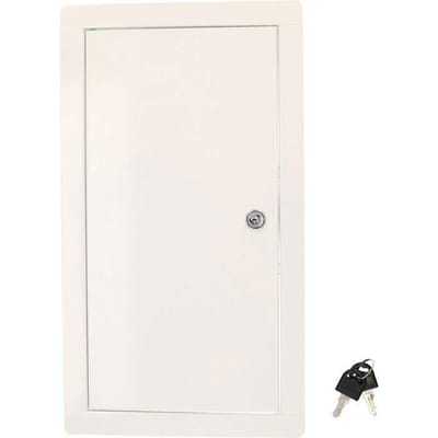 KOTARBAU® Inspectieklep, Inspectiedeur, Verzinkt Staal, 40x25 cm, Wit, Inspectieluik met Slot, en 2 Sleutels, Onderhoudsklep, Poedergecoat, Toegangspaneel, Revisiedeur