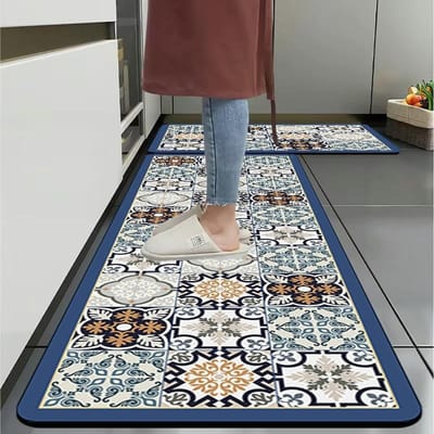 Amerikaanse Retro Dialgae Moddermat Keuken Badkamer Absorberende Oliebestendige Mat Antislip Gemakkelijk Schoon te Maken Slijtvaste Entree Deurmat 40*60cm