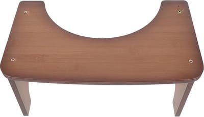 Bamboe Toiletkruk - Voetenbank Kruk - Betere Houding - Antislip Basis - 37x20x17 cm - Lichtbruin