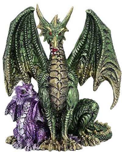 Nemesis Now Fearsome Guide Dragon Beeldje, Groen, 17.7cm