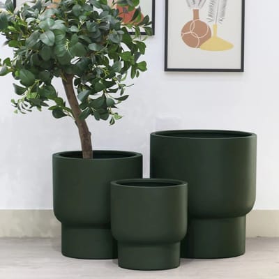 Plantenbak Roskilde Small | Donkergroen - Green | Ø37xH40cm