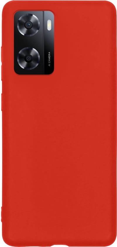 Hoes - Geschikt voor OPPO A57s - Sterk & Shockproof - Hoesje Cover - Siliconen Case - Rood