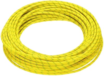 Siliconen kabel - Elektrische kabel - Hoge temperatuur - Industrie - Geel groen - 15 meter 14AWG - Gevlochten - Geschikt voor verschillende toepassingen
