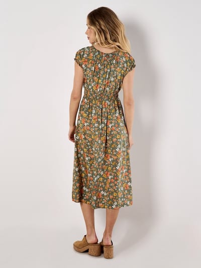 Midi-jurk met bloemenprint