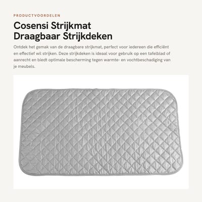 Dailygoods- Strijkmat Draagbaar - Strijkkussen voor Wasdroger - Opvouwbaar - Stabiliteit - Warmte- en Vochtisolatie - Katoenmateriaal