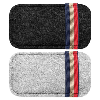 Dailygoods- Brillenetui 2 Stuks - Zachte/duurzame Brillenhoes - Opbergdoos voor Auto - Creatieve Brillenbag - Bescherming voor Brillen - Afmetingen 15.5 x 9.2 x 3.5 cm - Brillenbox