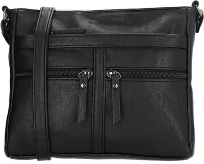 Beagles Majorca Crossbodytas - Schoudertas - Dames - Rits - Verstelbare Schouderband - Zwart