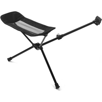 Chaise de Camping pliante, repose-pieds, chaise lunaire rétractable Portable, repose-pieds avec sac de rangement noir