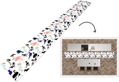 Keukenloper - Keukenmat - Patronen - Vogel - Flamingo - 400x50 cm - Keuken vloerkleed