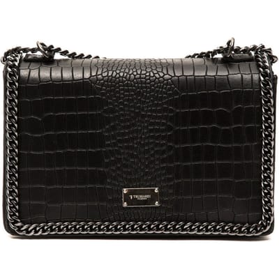 TRUSSARDI D66TRC1009-NERO Dames Handtas Leer Zwart 300mmx200mm